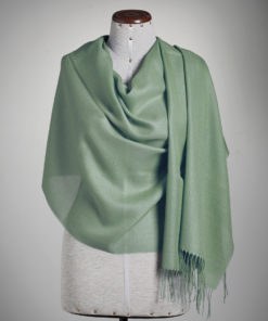 shawl plain frost green